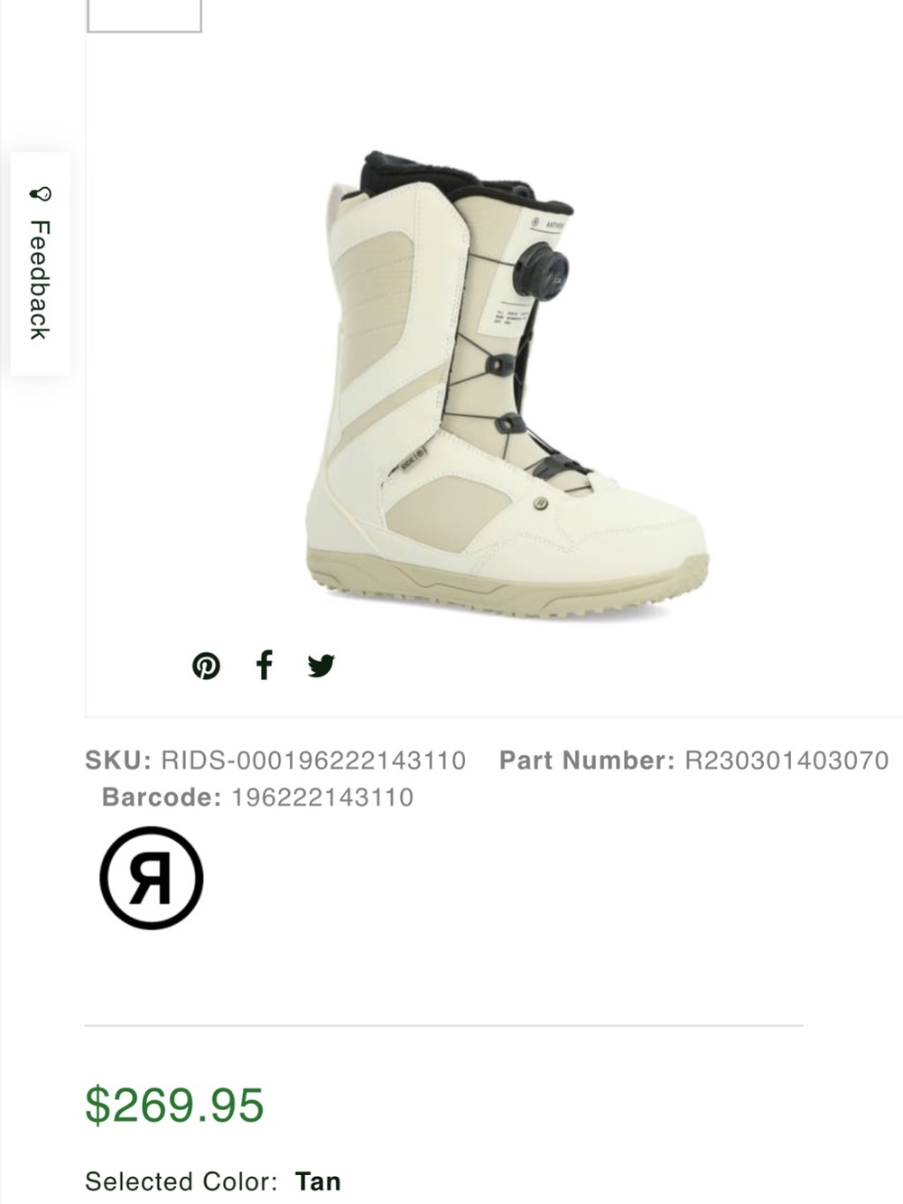 Anthem Ride Men's Snow Boots
